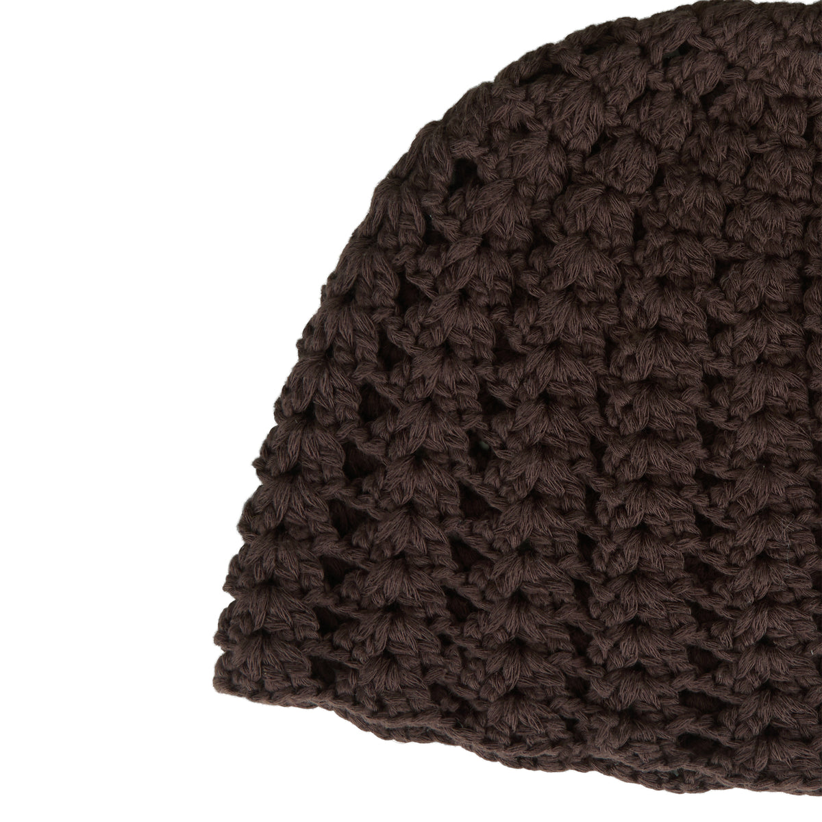 Women\'s Crochet Knitted Style Beanie Slouchy Hat Brown Crochet Pattern for Tundra Weave Slouch | Crochet Hat  main image 2