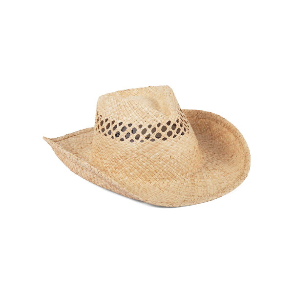 The Desert Cowboy - Straw Fedora Hat in Natural