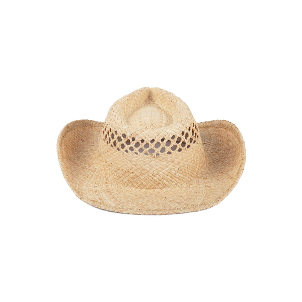 The Desert Cowboy - Straw Fedora Hat in Natural