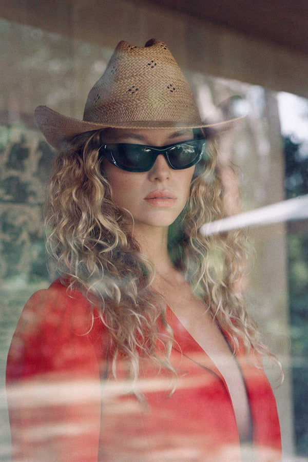 Desert Rose - Straw Cowboy Hat in Tan