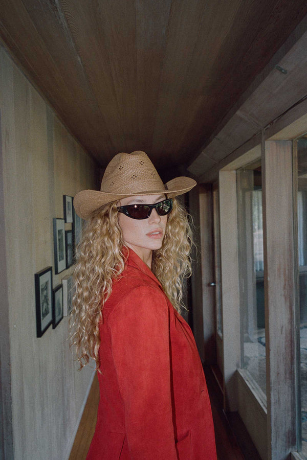 Desert Rose - Straw Cowboy Hat in Tan