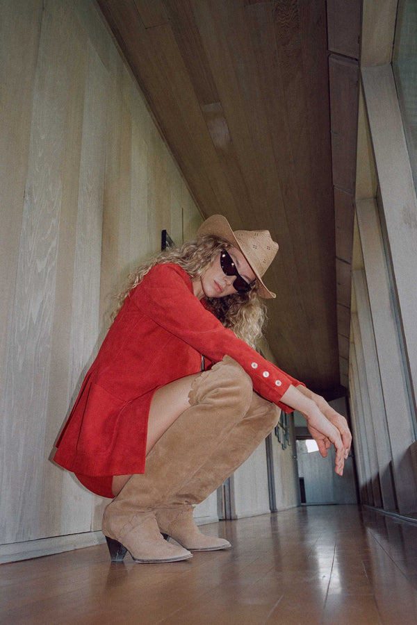 Desert Rose - Straw Cowboy Hat in Tan