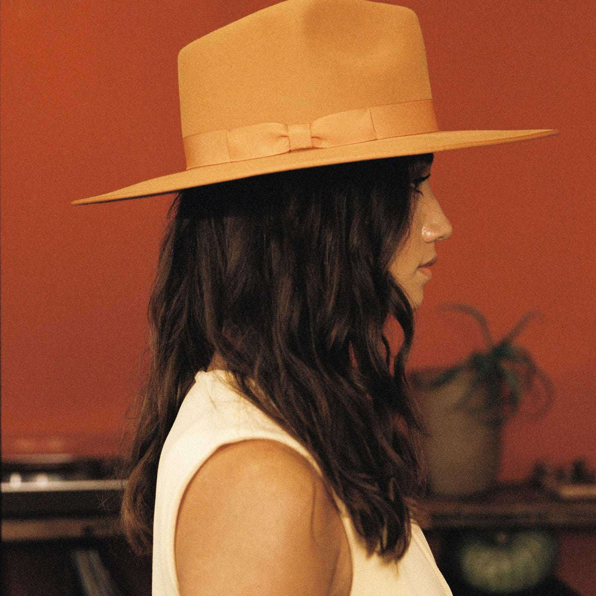 Lack Of Color Cream and Orange Sun Hat Lack of color bucket hat flowers orange | Mercari main image 2