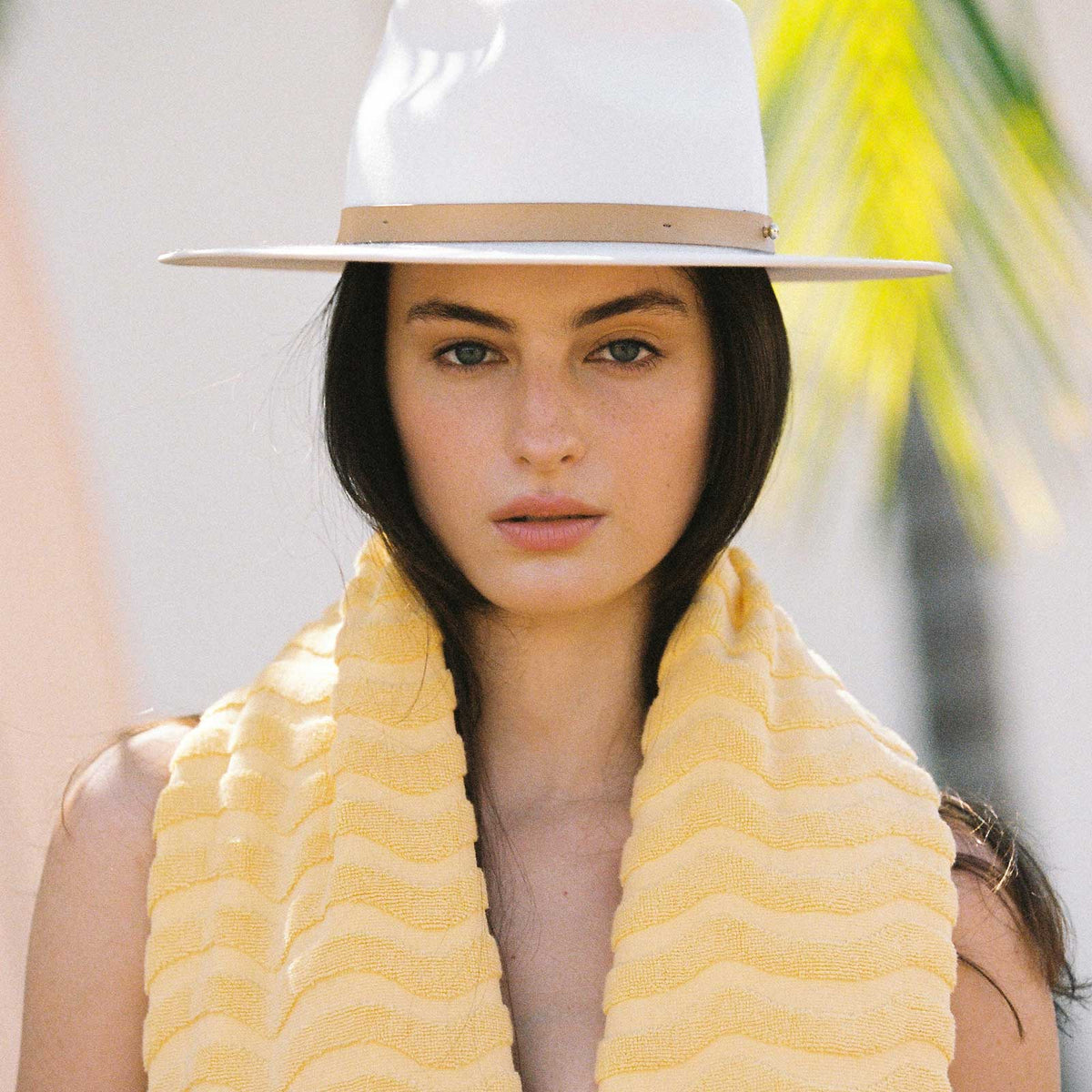 Lack Of Color Cream Hat with Gold Band Lack Of Color  main image 4