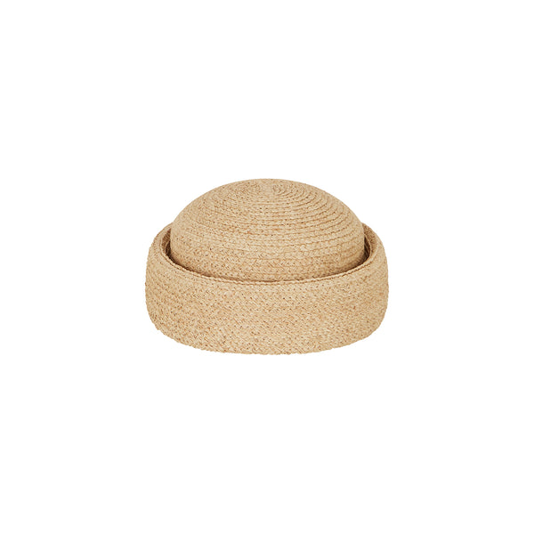Gigi Raffia Pillbox - Natural