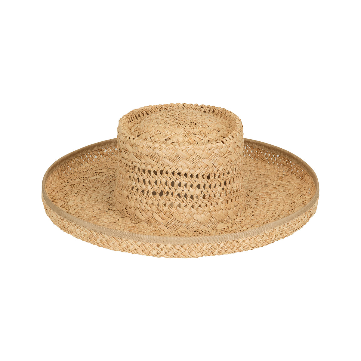 Handmade Classic Straw Boater Hat | Natural Straw, Summer Essential Accessory Ladies Sun Straw Hat European American Retro Gold Braided  main image 3