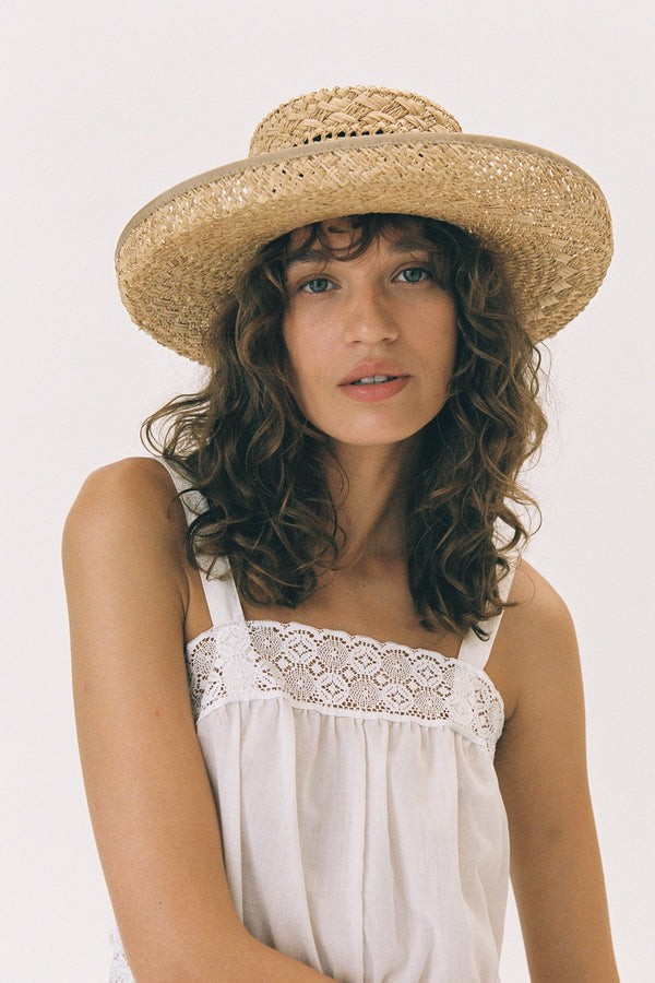 Lawson Boater - Raffia