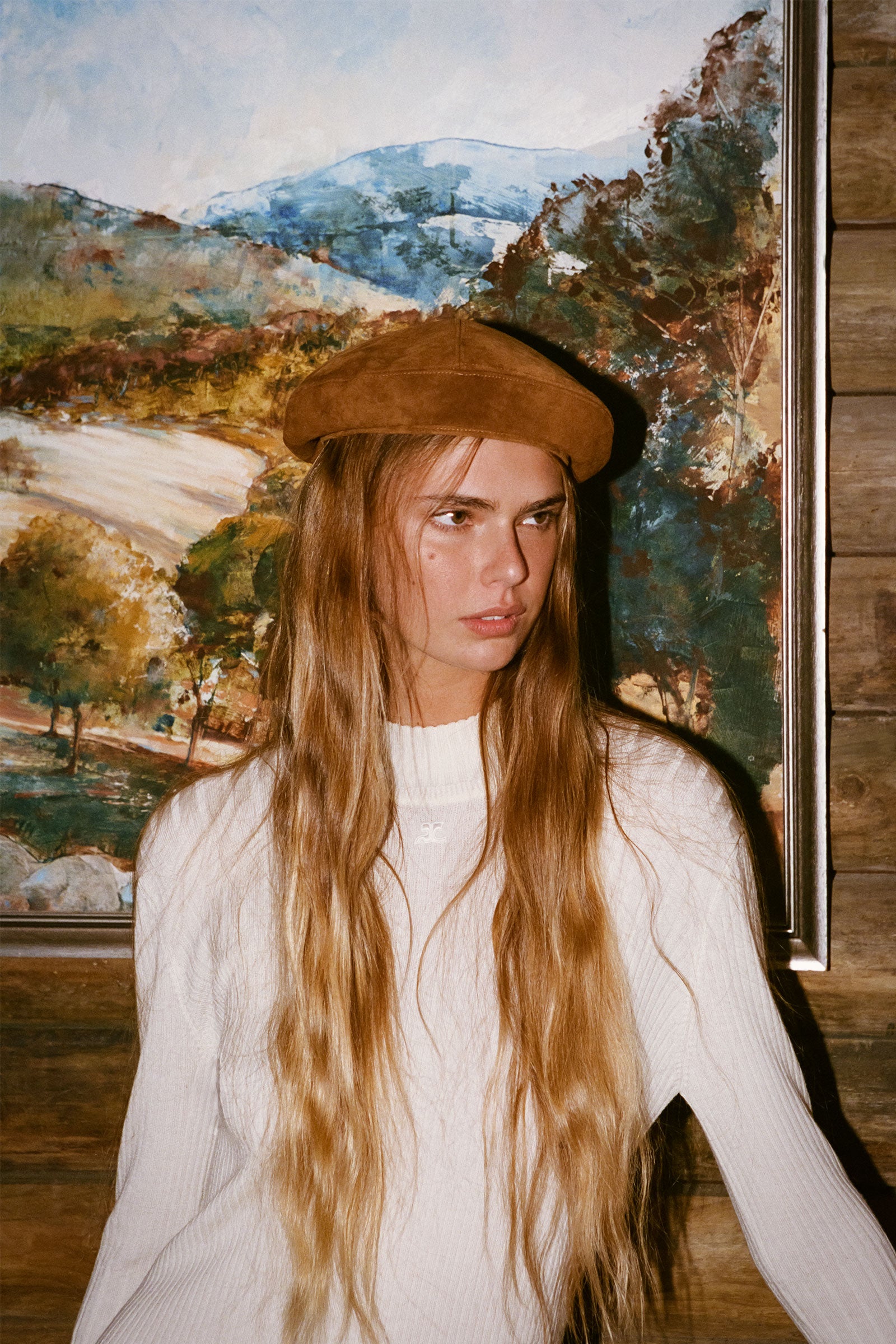 Priya Beret - Suede Cap (Dark Brown) | Lack of Color [US]