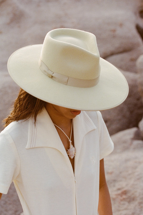 Pistachio Rancher - Wool Felt Fedora Hat in Green