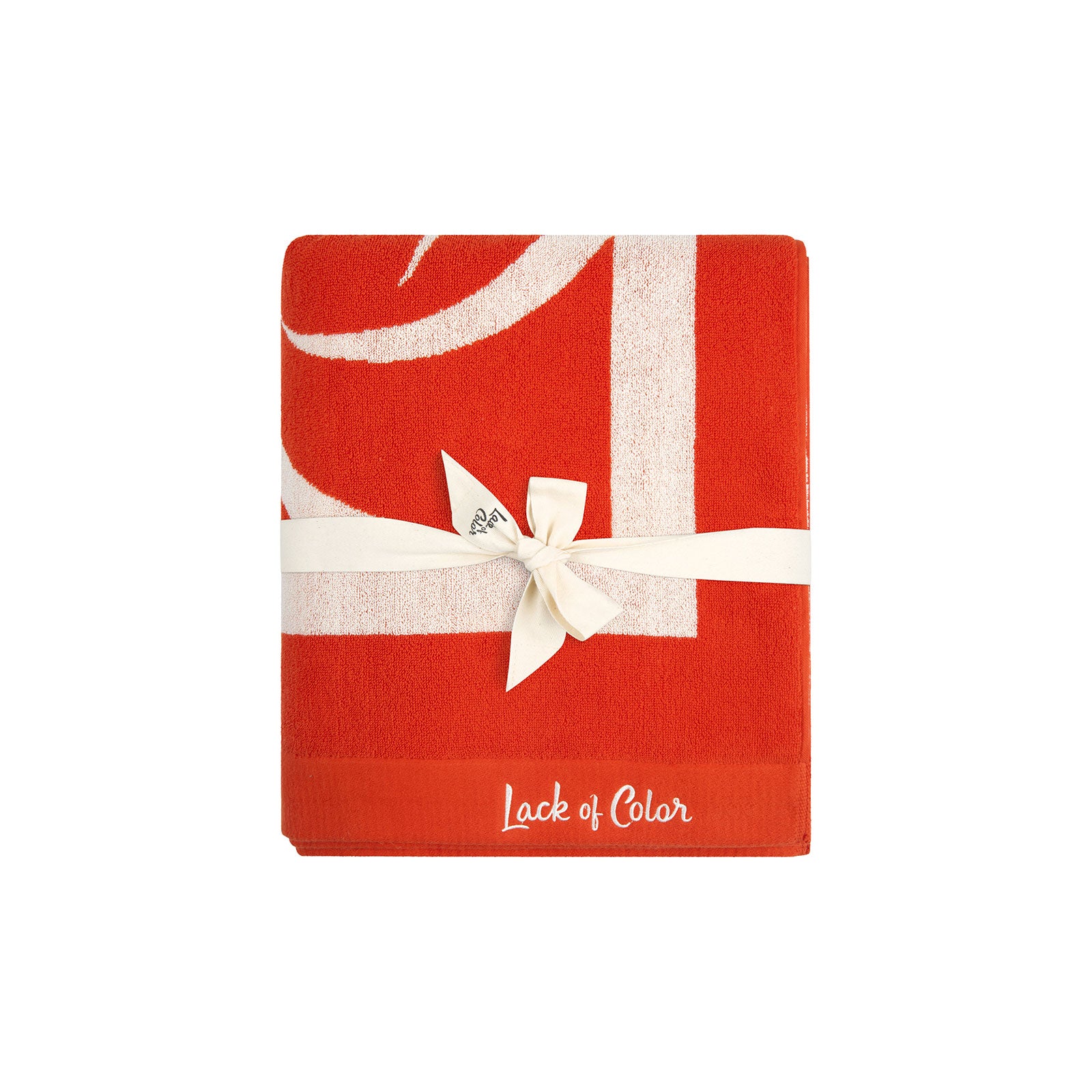 Oversized Shore Thing Beach Towel (Flame Red & White) | Lack of