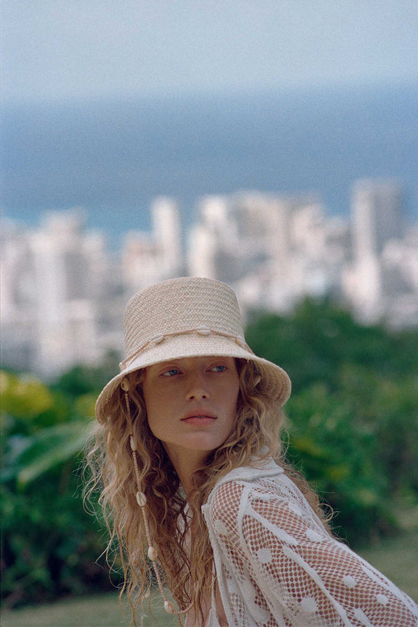 The Inca Bucket - Straw Bucket Hat in Natural