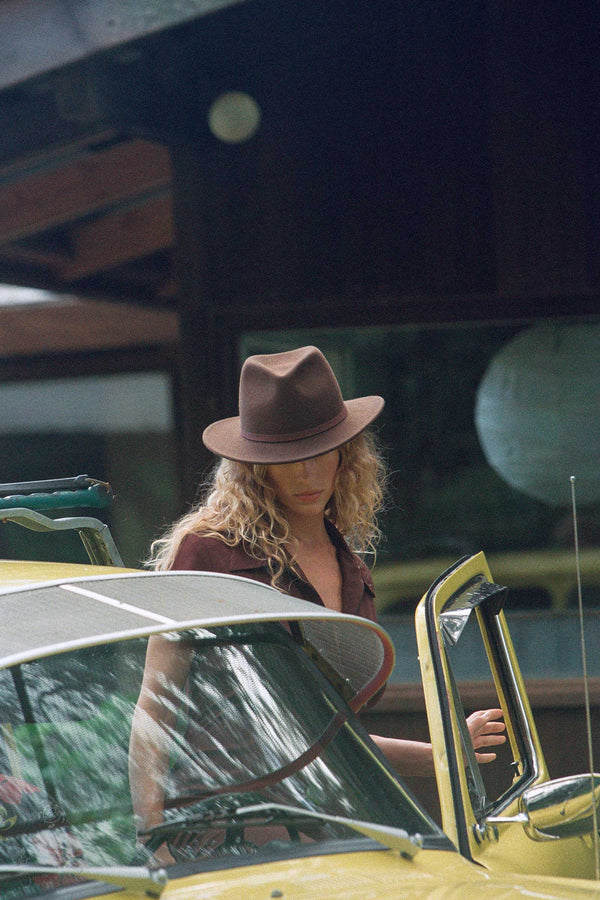 The Palo Fedora - Wool Felt Fedora Hat in Brown