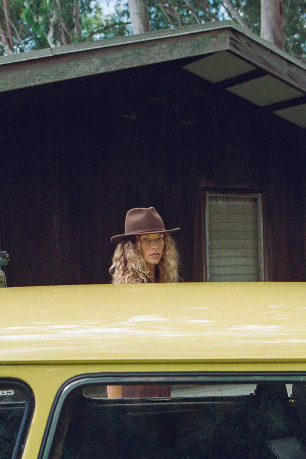 The Palo Fedora - Wool Felt Fedora Hat in Brown