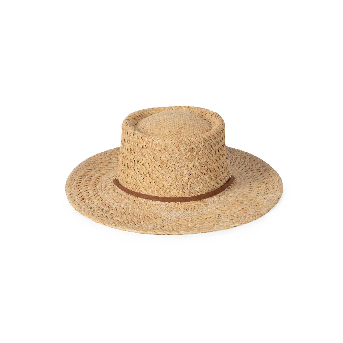 The Wanderer Straw Boater Hat (Natural) Lack of Color [US]