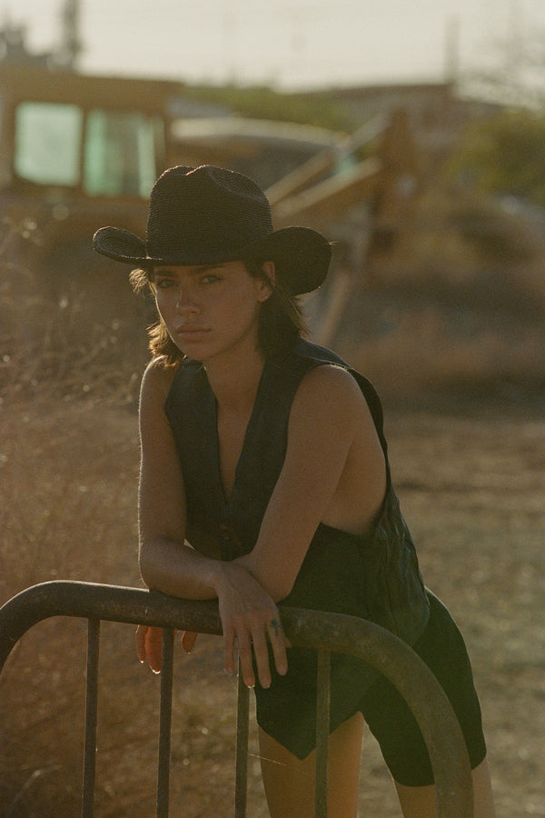 Raffia Cowboy - Noir