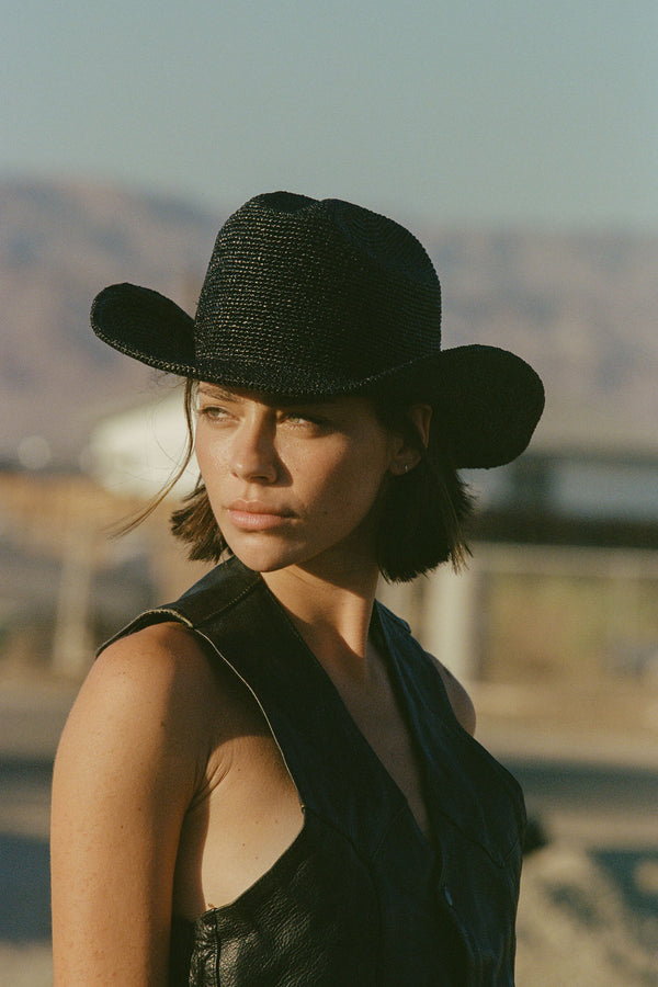 Raffia Cowboy - Noir