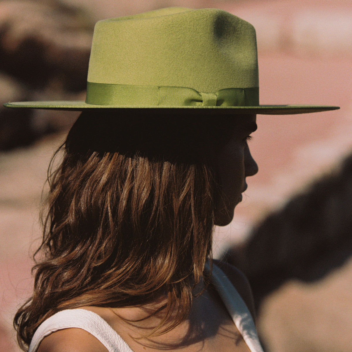 Lack of color rancher hat Wide Brim Green size M NWT Rancher Cowboy Hat | Classic Western Wide Brim Hat | Rancher  main image 2