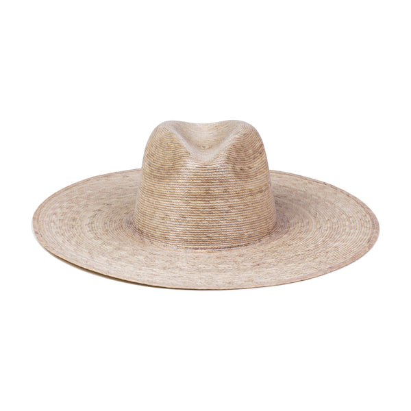 Palma Wide Fedora - Straw Fedora Hat in Natural