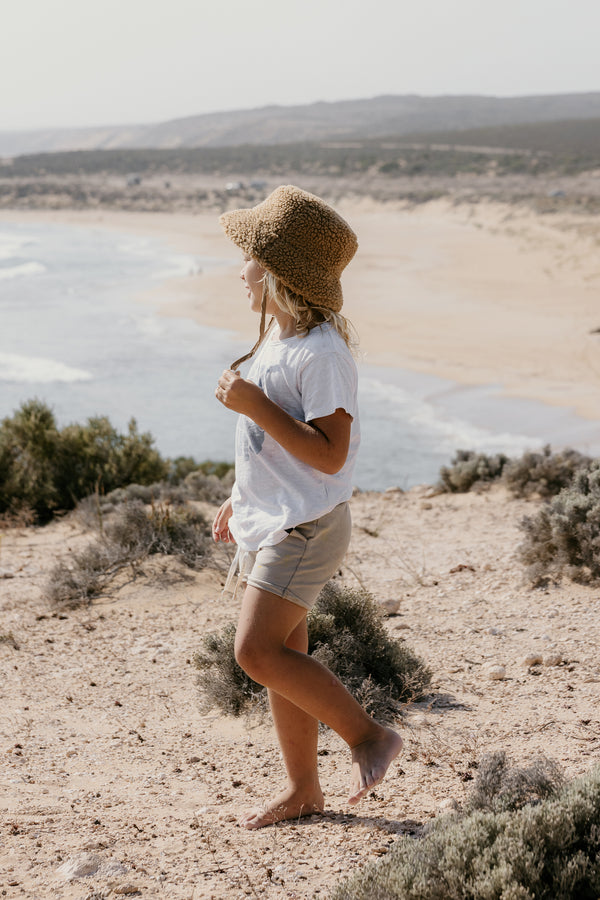 Kids Teddy Bucket - Teddy Bucket Hat in Brown