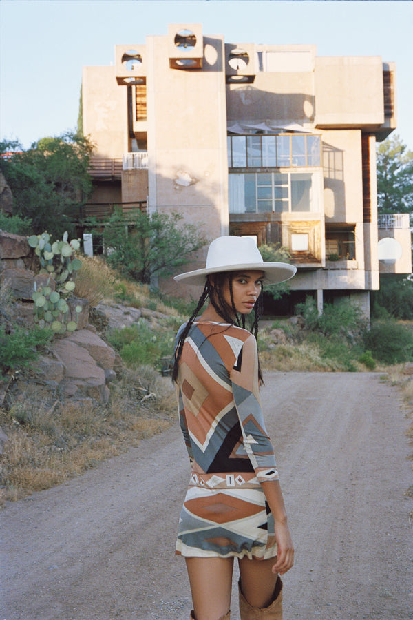 The Melodic Fedora - Wool Felt Fedora Hat in White