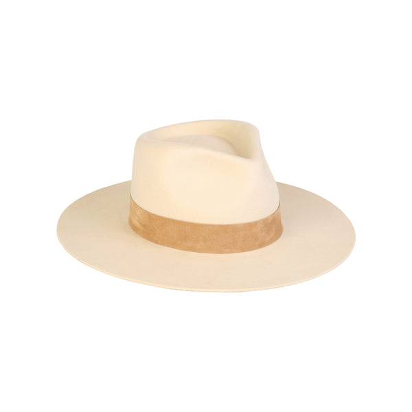 The Mirage - Wool Felt Fedora Hat in Beige