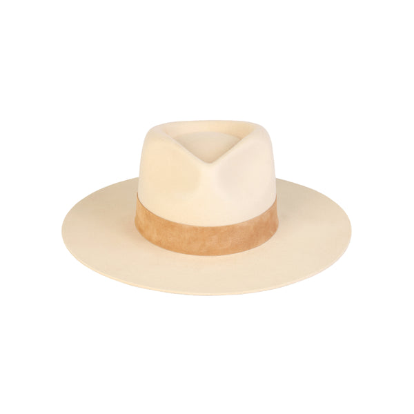 The Mirage - Wool Felt Fedora Hat in Beige