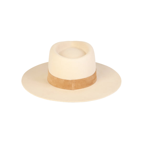 The Mirage - Wool Felt Fedora Hat in Beige