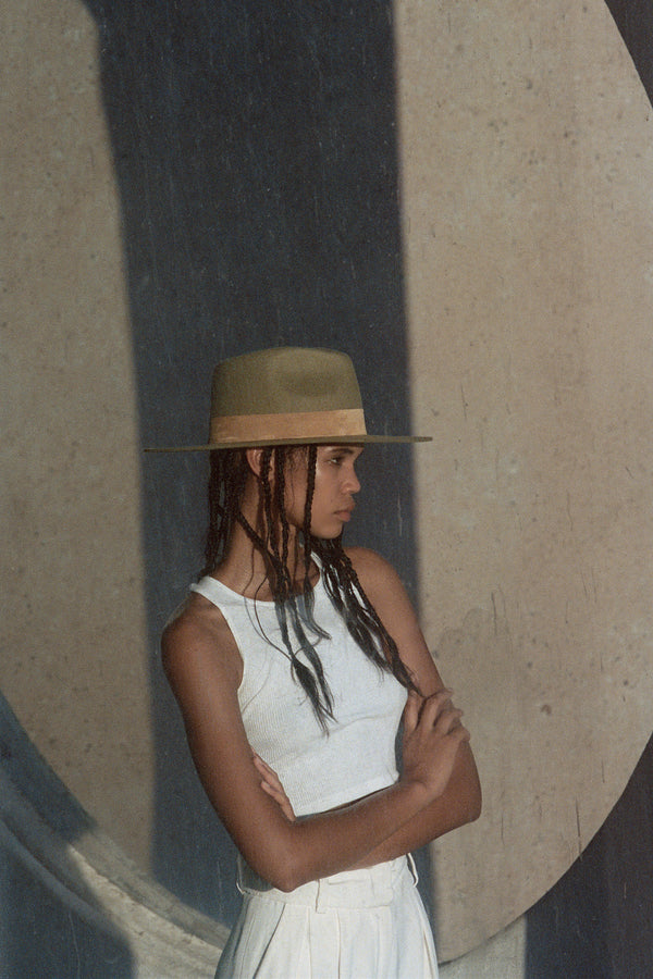 The Mirage - Wool Felt Fedora Hat in Brown