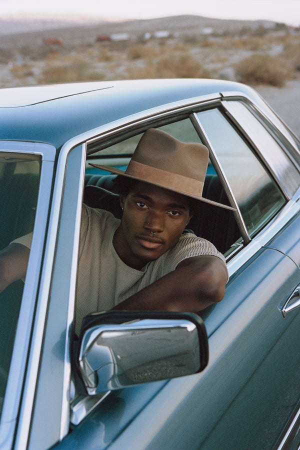 The Mirage - Wool Felt Fedora Hat in Brown