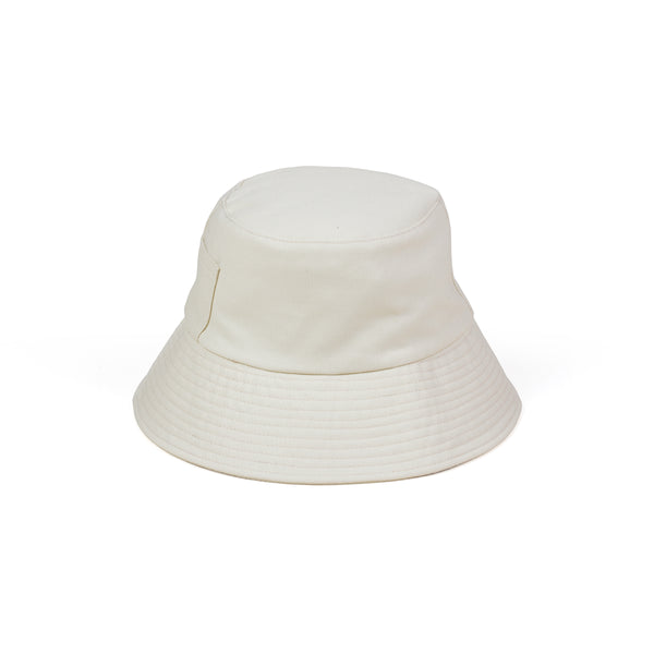 Wave Bucket Hat - Cotton Bucket Hat in Beige