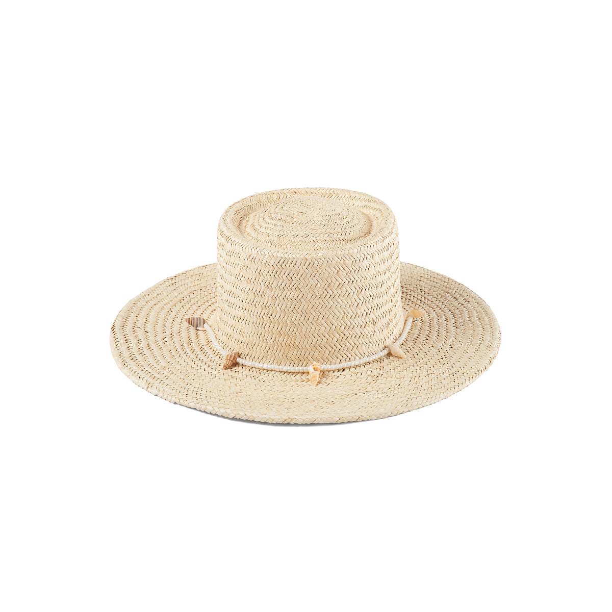 Lack of Color Seaside Boater Hat New wtags Cream Wide-Brim Hat with Gold Accents Lack of Color Women main image 2