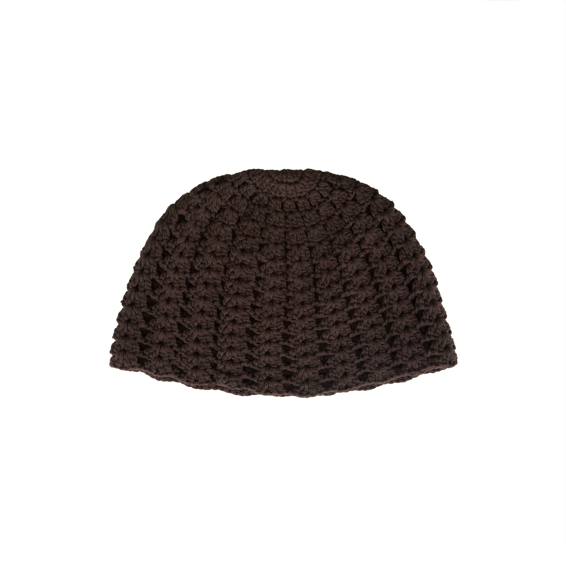 Crochet Cotton Beanie (Dark Brown) | Lack of Color [US]