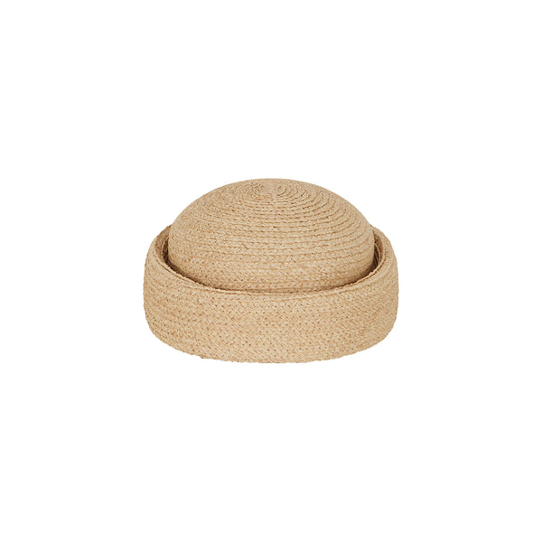 Gigi Raffia Pillbox - Natural