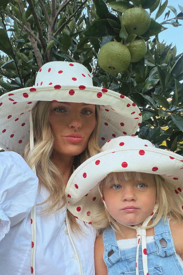 Holiday Bucket - Polka Dot Red - Kids