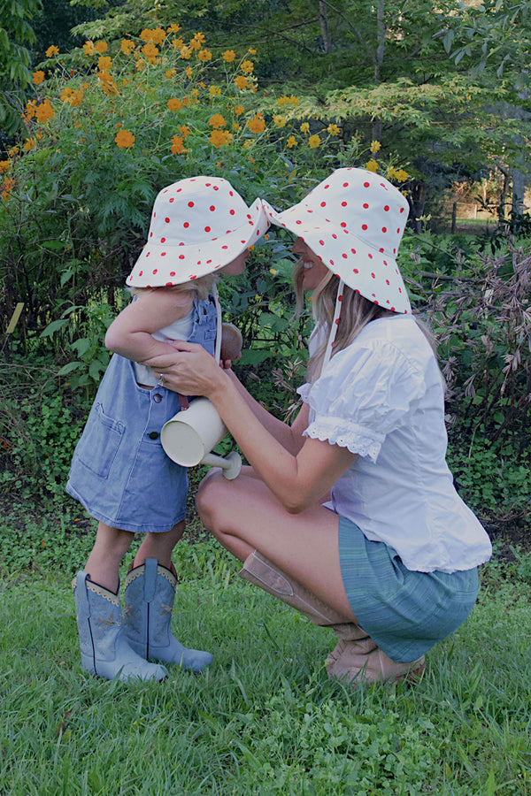 Holiday Bucket - Polka Dot Red - Kids