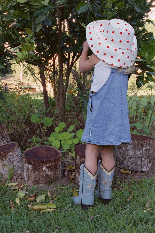 Holiday Bucket - Polka Dot Red - Kids