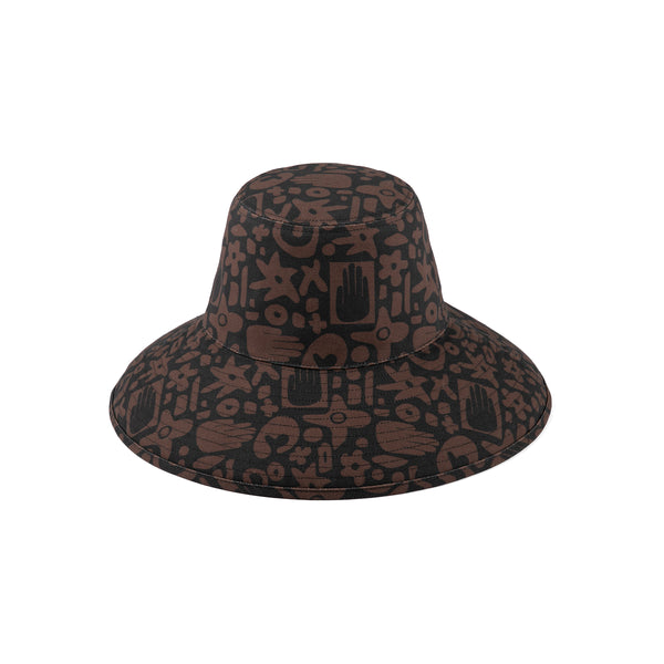 Holiday Bucket - Cotton Bucket Hat in Brown