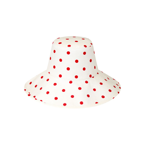 Holiday Bucket - Polka Dot Red