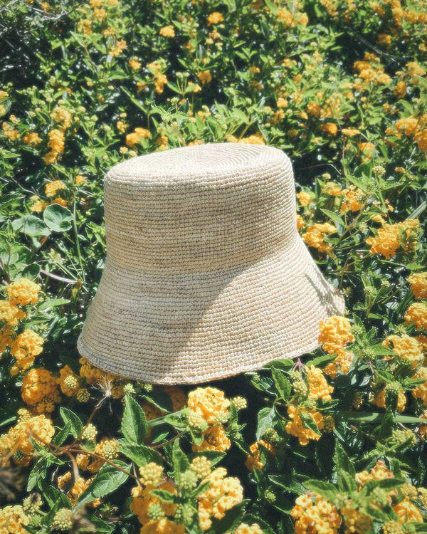 Island Bucket - Straw Bucket Hat in Natural