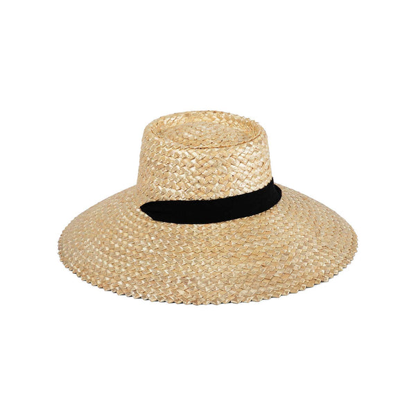 Paloma Sun Hat - Straw Boater Hat in Brown