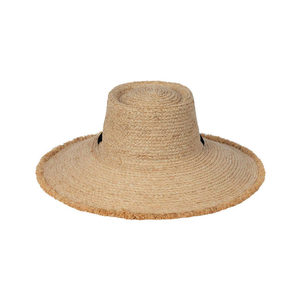 Paloma Sun Hat - Straw Boater Hat in Natural