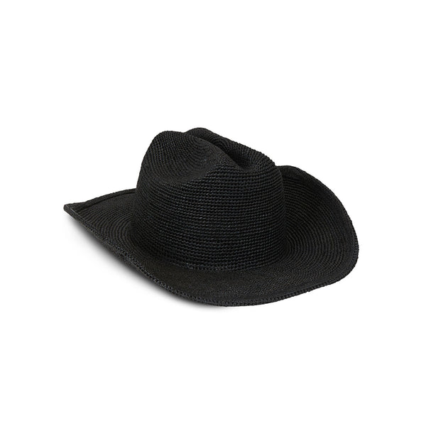 Raffia Cowboy Hat (Black) | Lack of Color [US]