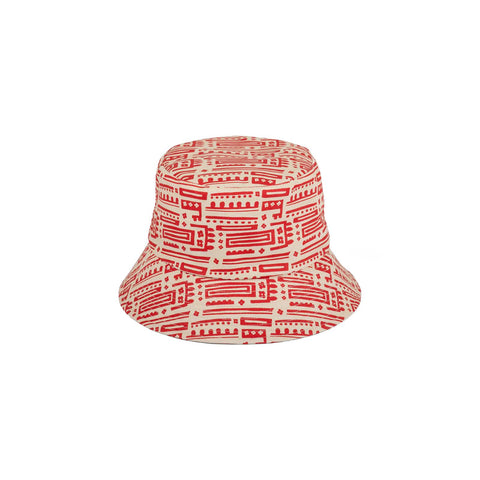 Shore Cotton Bucket Hat (Maya Red & White) | Lack of Color [US]