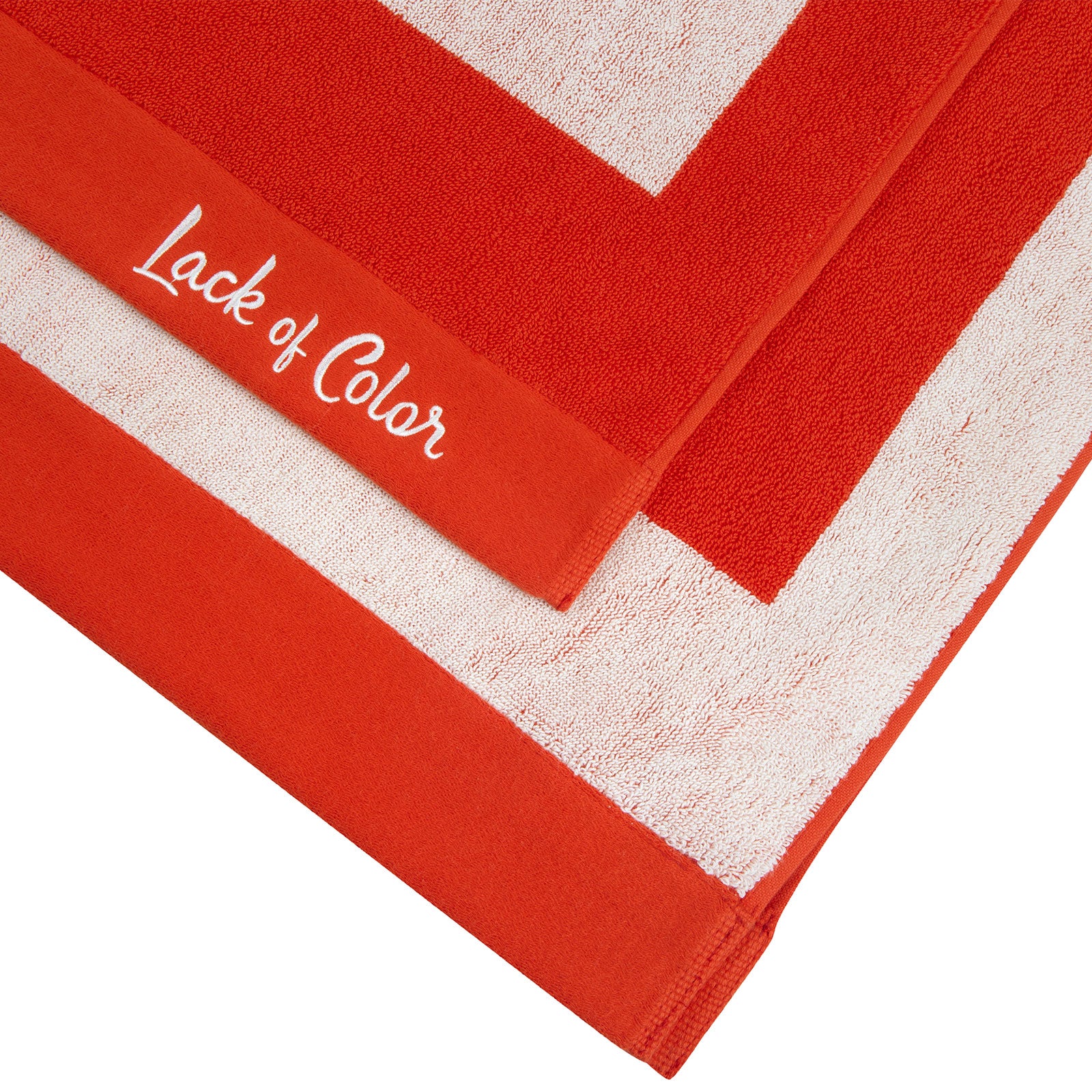 Oversized Shore Thing Beach Towel (Flame Red & White) | Lack of