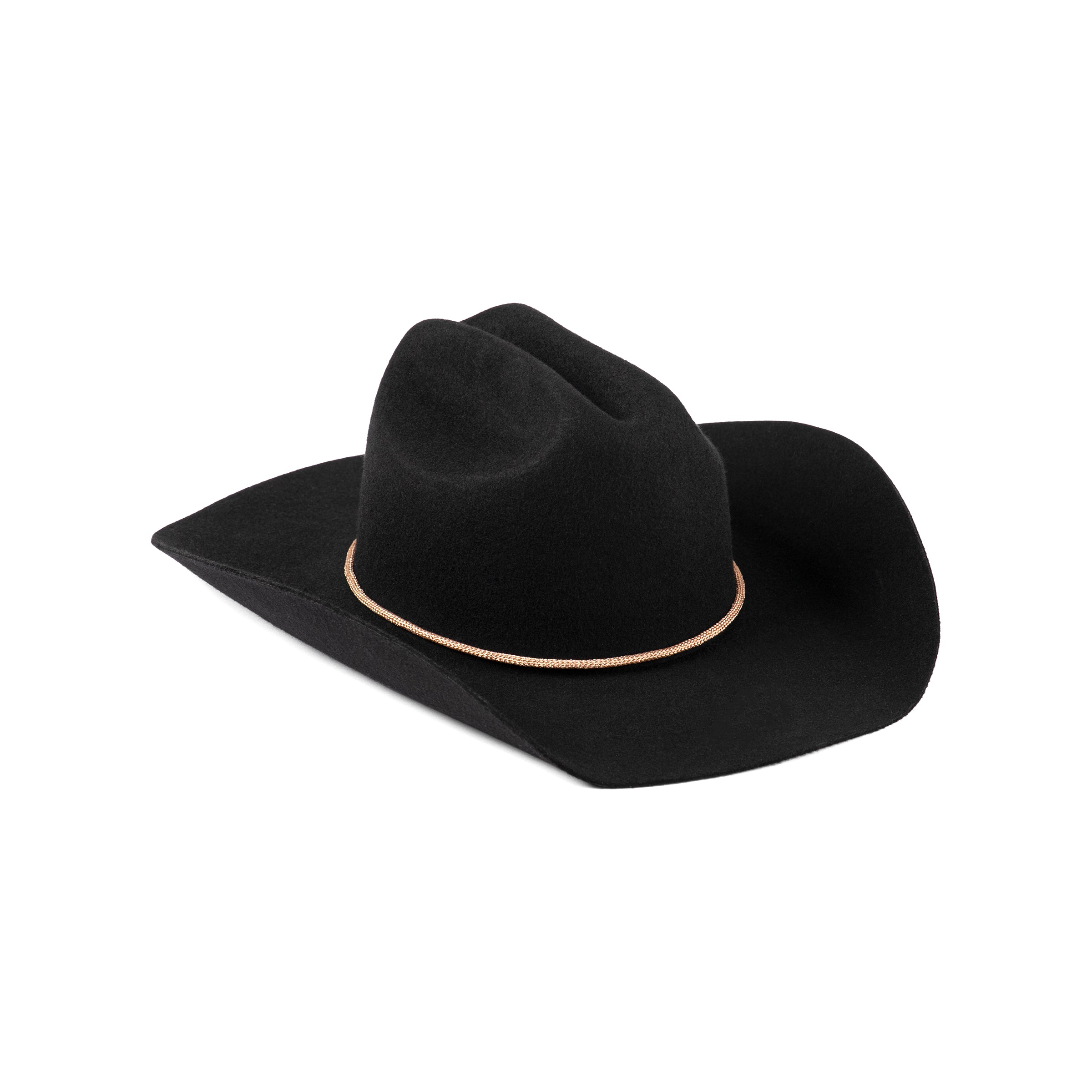 Cheap black store felt cowboy hat