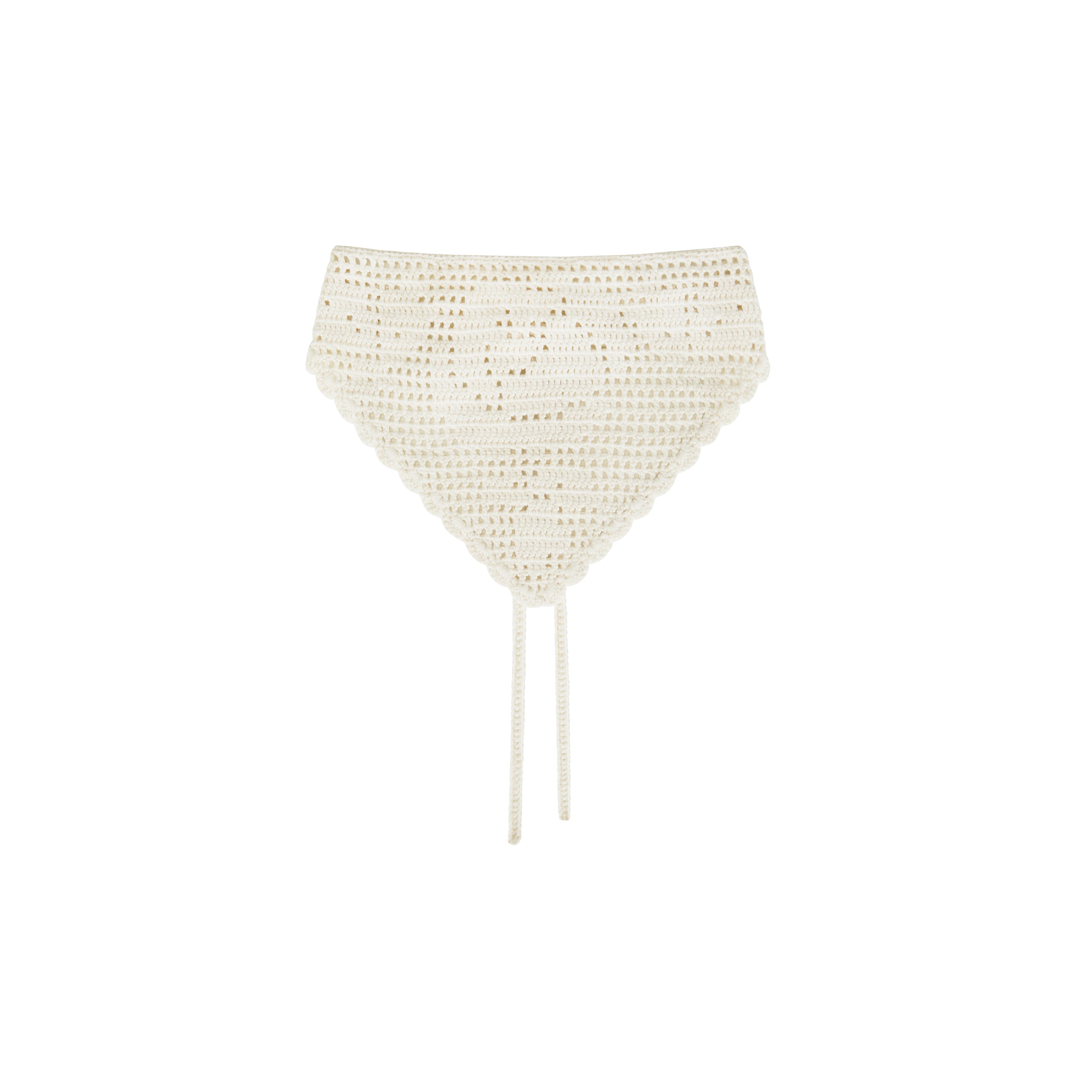 Ivory Rose Cotton Triangle Bandana (White) | Lack of Color [US]