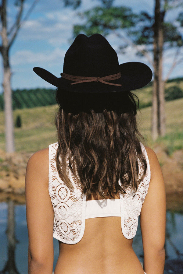 Wilder Cowboy - Wool Felt Cowboy Hat in Black