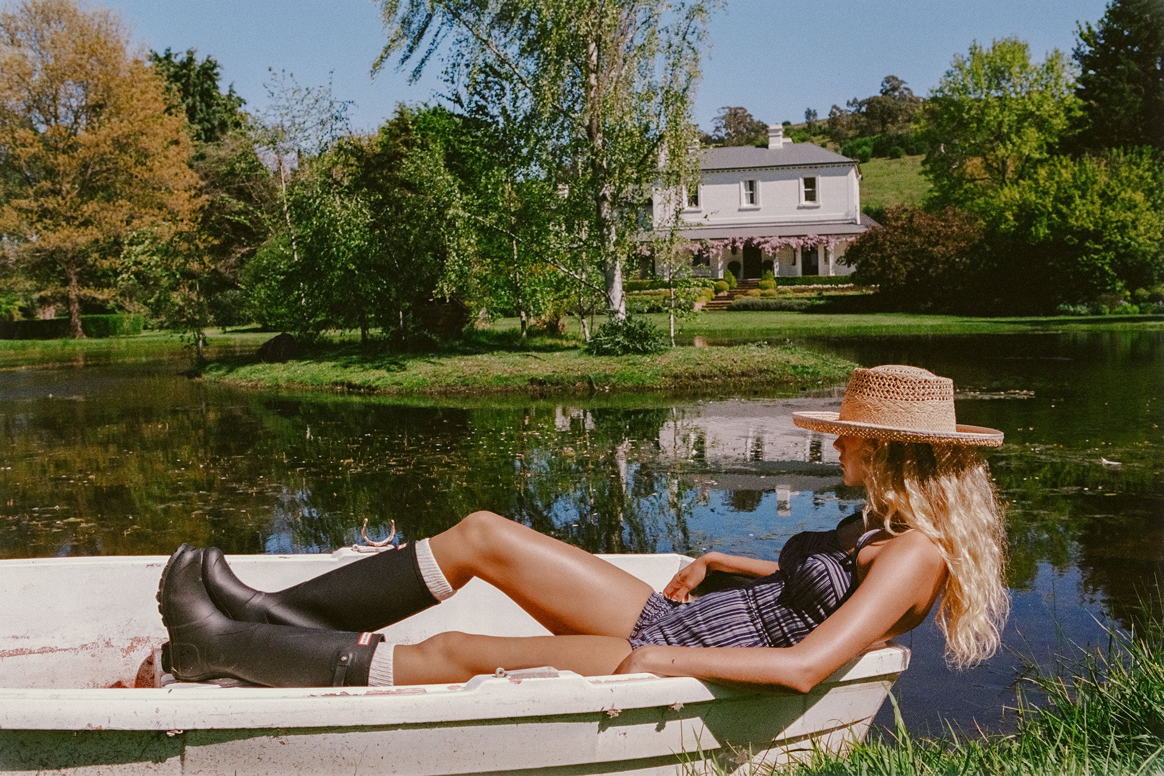 Lawson Straw Boater Hat | Lack of Color [US]