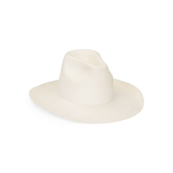 Janessa Leone Women\'s Nash Western Hat Janessa Leoné Nash Stiffened Wool Fedora - Camel | Editorialist main image 3