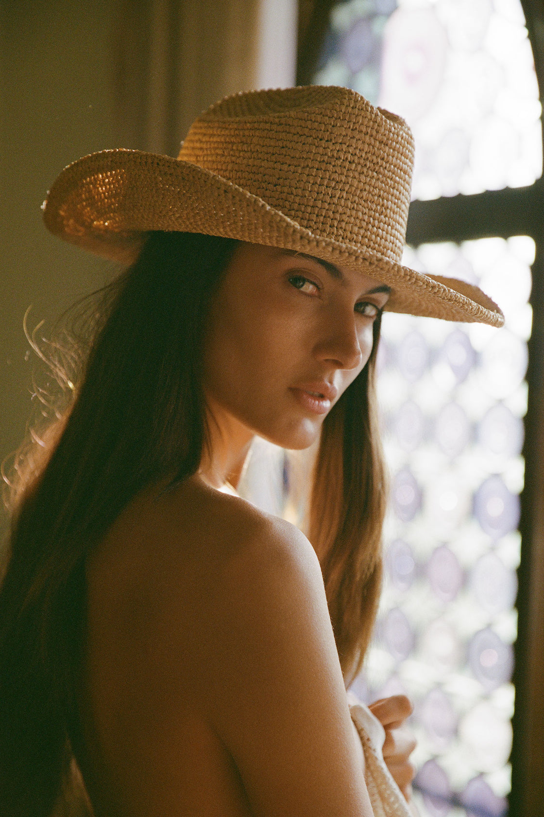 Raffia Natural Twist Cowboy Hat main image 1